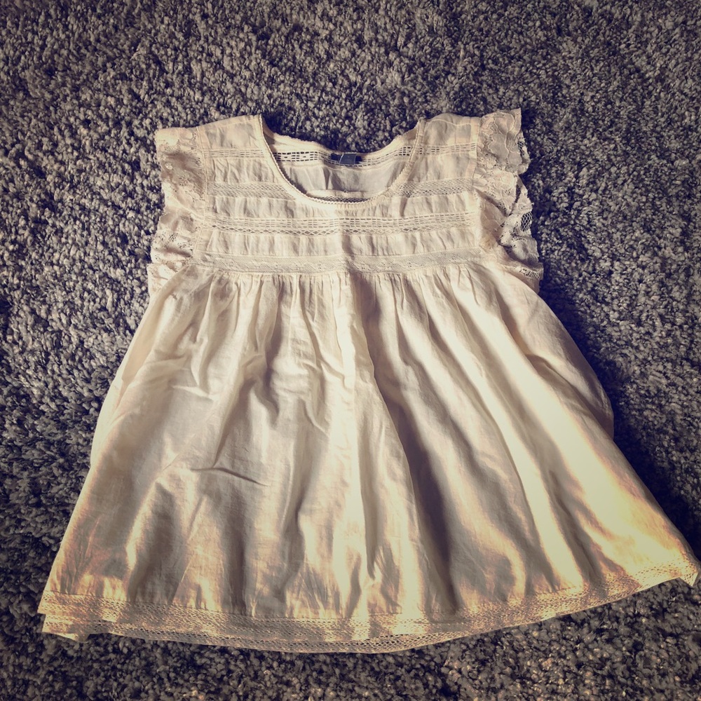 NWOT Aerie Ruffle Sleeve Crepe Top